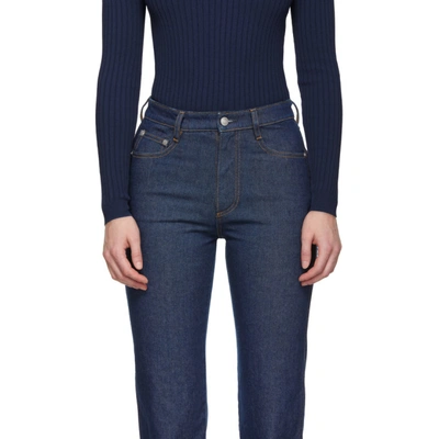 Shop Simon Miller Indigo Skinny Crop Jeans In 20000 Inrns