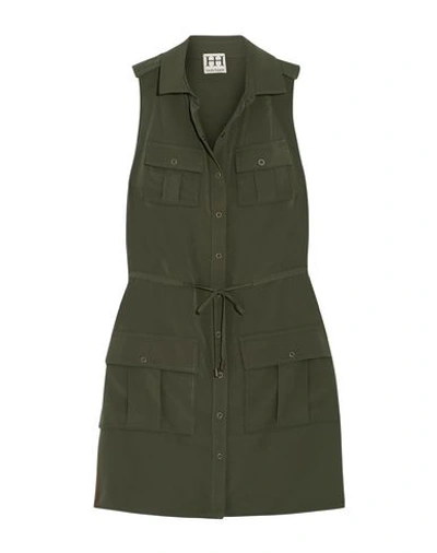 Shop Haute Hippie Short Dresses In Military Green