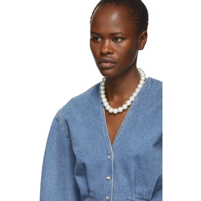 Shop Nanushka Blue Eliana Shirt In 90s Blue