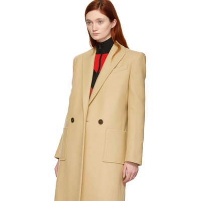 Shop Givenchy Beige Wool Masculine Long Coat In 250 Camel