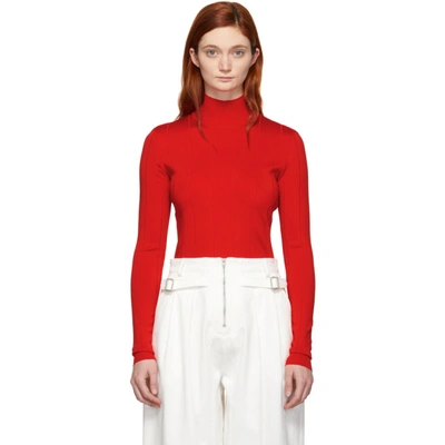 Shop Givenchy Red Knit 4g Turtleneck In 620 Red