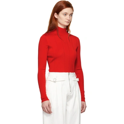 Shop Givenchy Red Knit 4g Turtleneck In 620 Red