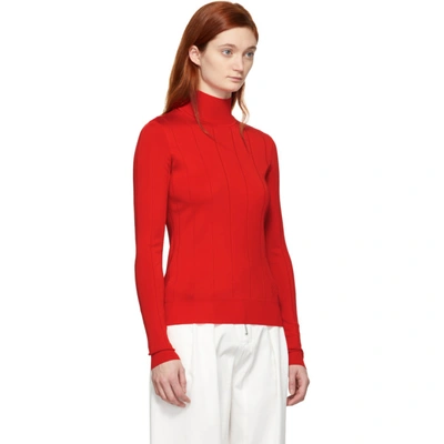 Shop Givenchy Red Knit 4g Turtleneck In 620 Red