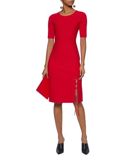 Shop Alexander Wang Knee Length Skirt In Red