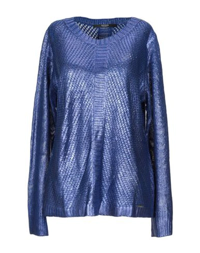 Shop Guess Sweaters In Bright Blue