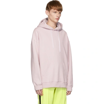 Shop Givenchy Pink Embroidered Logo Hoodie In 656 Pink