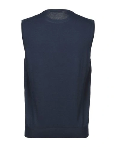 Shop Gran Sasso Man Sweater Midnight Blue Size 42 Cotton In Dark Blue