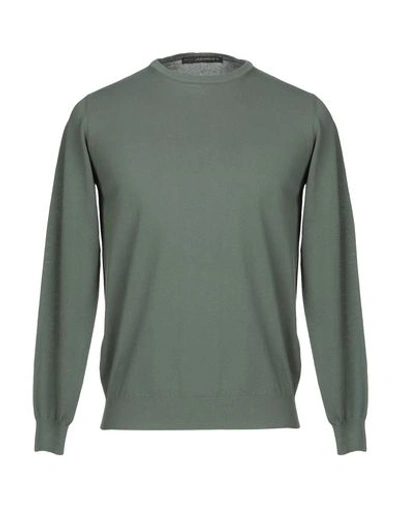 Shop Jeordie's Man Sweater Military Green Size S Cotton