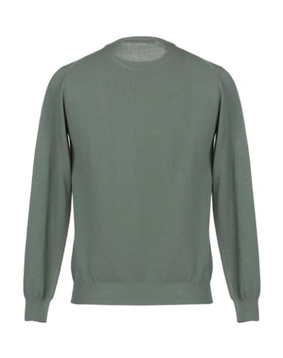 Shop Jeordie's Man Sweater Military Green Size S Cotton