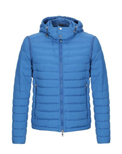 Shop Geospirit Man Down Jacket Azure Size 44 Polyamide In Blue