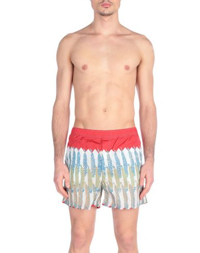 Shop Valentino Man Swim Trunks Red Size 34 Polyamide