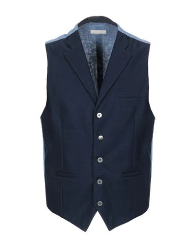 Shop John Sheep Suit Vest In Dark Blue