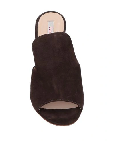 Shop Jucca Sandals In Dark Brown