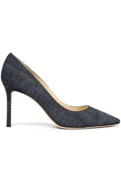 Shop Jimmy Choo Woman Romy Denim Pumps Navy