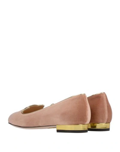 Shop Charlotte Olympia Ballet Flats In Pastel Pink