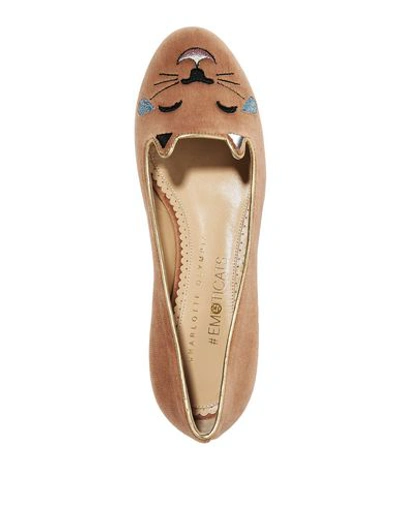 Shop Charlotte Olympia Ballet Flats In Pastel Pink