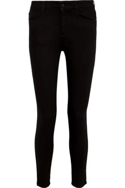 Shop Stella Mccartney Woman Mid-rise Skinny Jeans Black