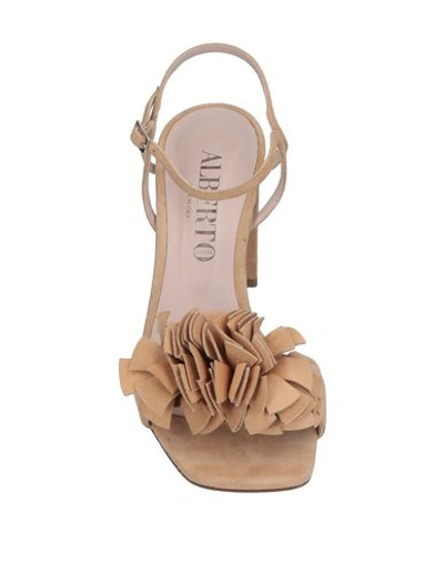 Shop Alberto Gozzi Sandals In Camel