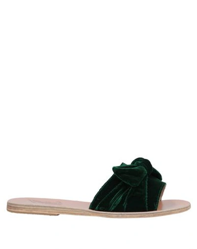 Shop Ancient Greek Sandals Sandals In Dark Green