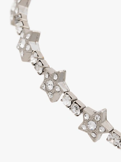 Shop Miu Miu Metallic Silver Star Charm Crystal Choker Necklace