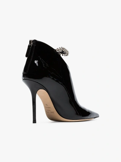 Shop Jimmy Choo 'blaize 100' Stiefeletten Mit Kristallen In Black