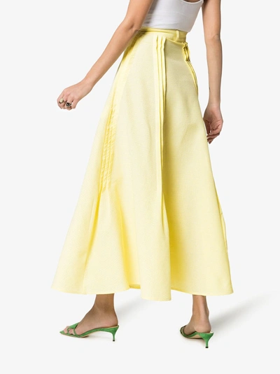 Shop N Duo It's Always Sunny Cotton-blend Maxi Skirt In Yellow