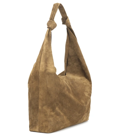 Shop The Row Bindle Suede Shoulder Bag In Brown