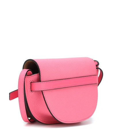 Shop Loewe Gate Mini Leather Crossbody Bag In Pink