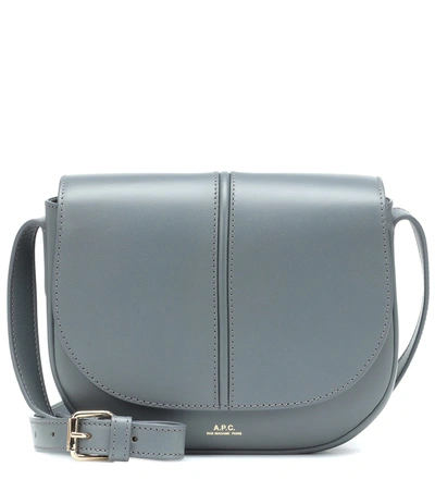 Shop Apc Betty Leather Crossbody Bag In Blue