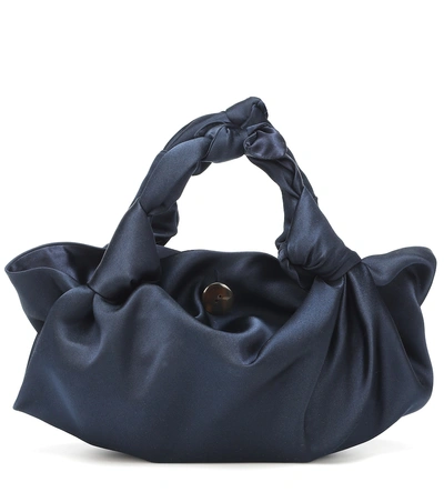 Shop The Row The Ascot Satin Clutch In Blue