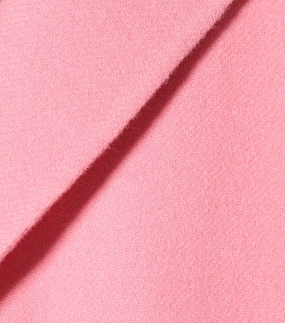 Shop Miu Miu Belted Wool Coat In Pink