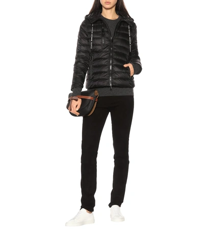Moncler Seoul Hooded Quilted down Jacket In Tricolour Felt Logo