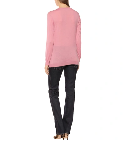 Shop Prada Wool Sweater In Pink