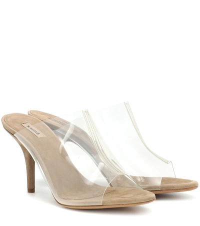 Shop Yeezy Transparent Mules (season 8) In Beige