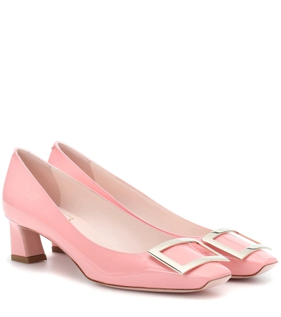 Shop Roger Vivier Trompette 45 Patent Leather Pumps In Pink