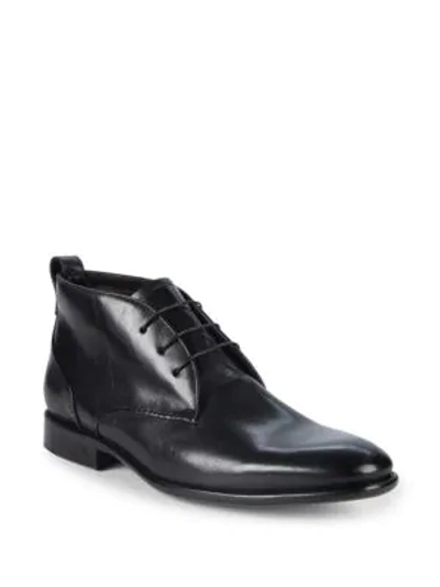Shop John Varvatos Madison Leather Chukka Boots In Black