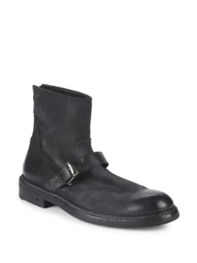 Shop John Varvatos Ellis Back Zip Moto Ankle Boots In Black