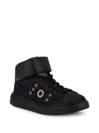 Shop Alessandro Dell'acqua Lace-up High-top Sneakers In Grey