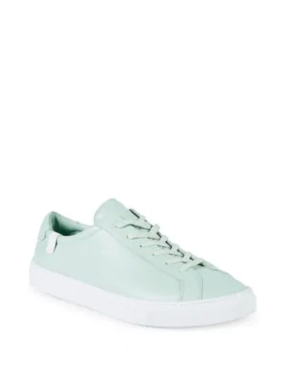 Shop House Of Future Original Low Top Leather Sneakers In Pale Aqua