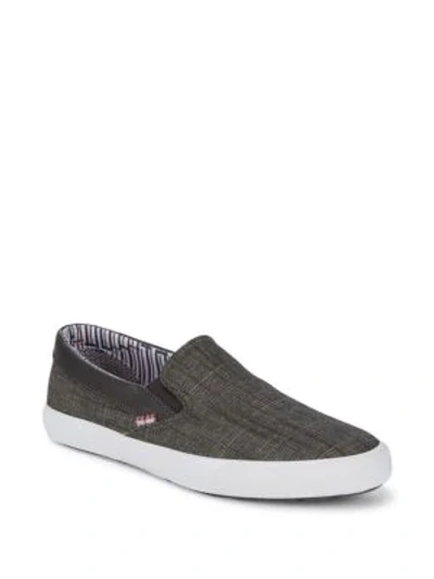 Shop Ben Sherman Percy Slip-on Sneakers In Linen Grey