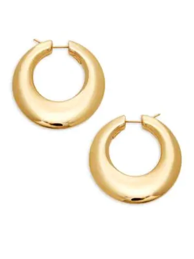 Shop Sphera Milano Hoop Earrings In Gold
