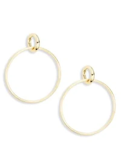 Shop Saks Fifth Avenue Double Circle 14k Yellow Gold Drop Earrings