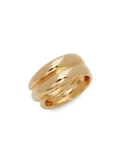 Shop Roberto Coin 18k Yellow Gold Double Band Ring