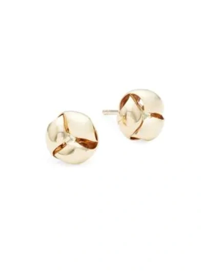 Shop Saks Fifth Avenue 14k Yellow Gold Love Knot Stud Earrings