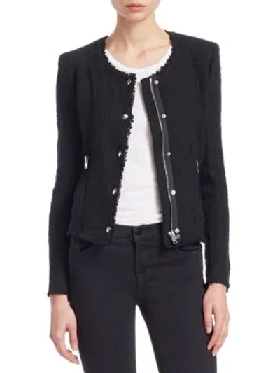 Shop Iro Agnette Tweed Jacket In Black