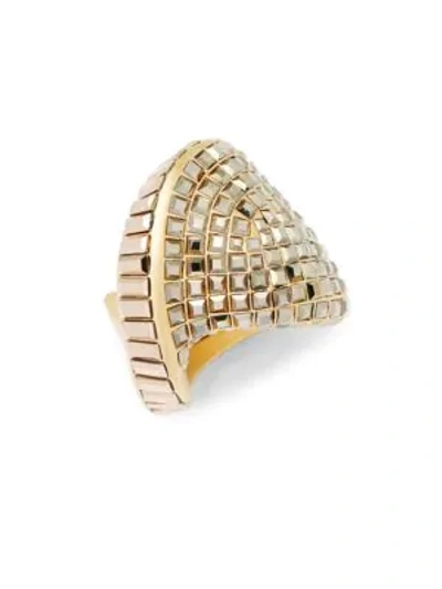 Shop Swarovski Crystal Statement Ring In Gold