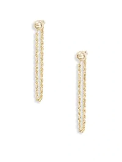 Shop Saks Fifth Avenue 14k Yellow Gold Glitter Rope Drop Earrings