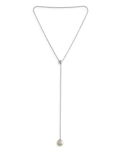 Shop Majorica 16mm White Organic Pearl Y-necklace