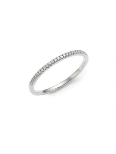 Shop Saks Fifth Avenue Women's Diamond 14k White Gold Band