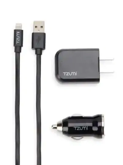 Shop Tzumi Iphone Home & Auto Charger In Black